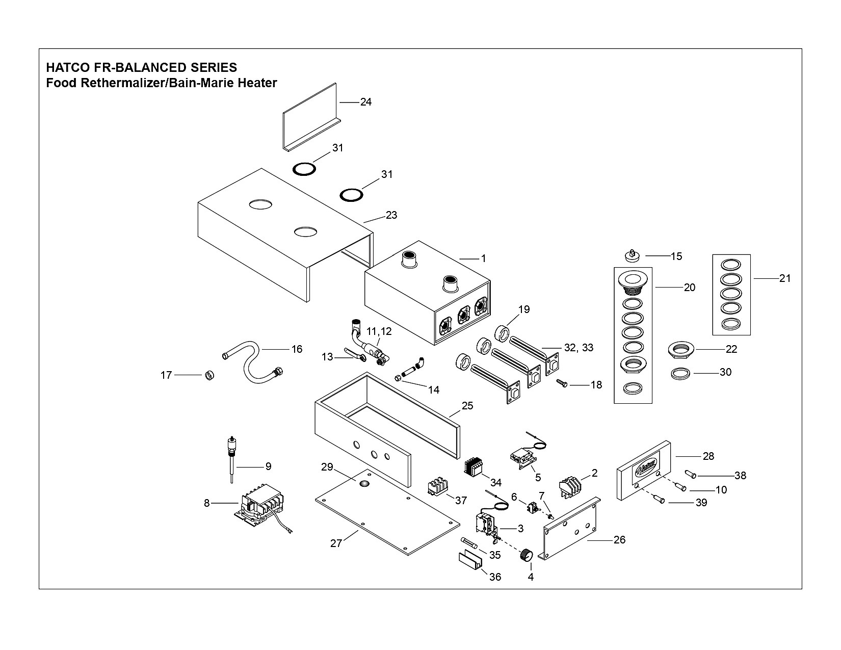 HATCO FR-BALANCED SERIES Food Rethermalizer/Bain-Marie Heater