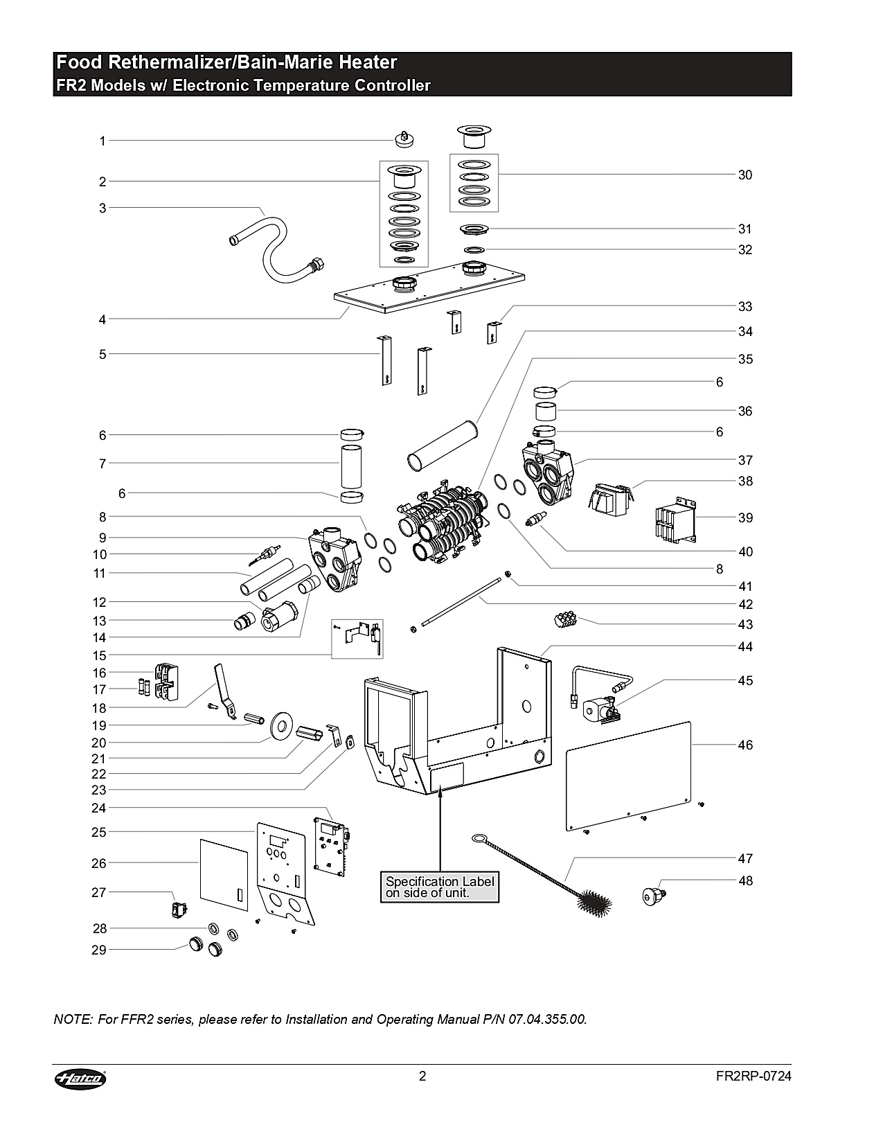 FR2 Models w/ Electronic Temperature Controller
