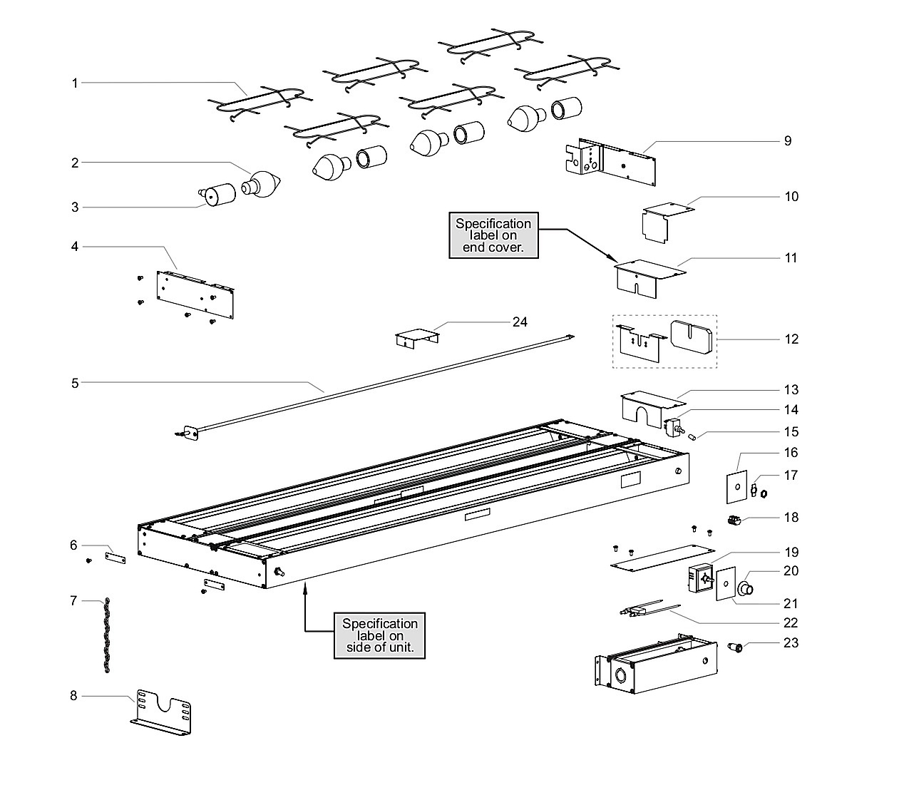 Glo-Ray� Strip Heaters GRA, GRAH, GRAL, and GRAHIL Series