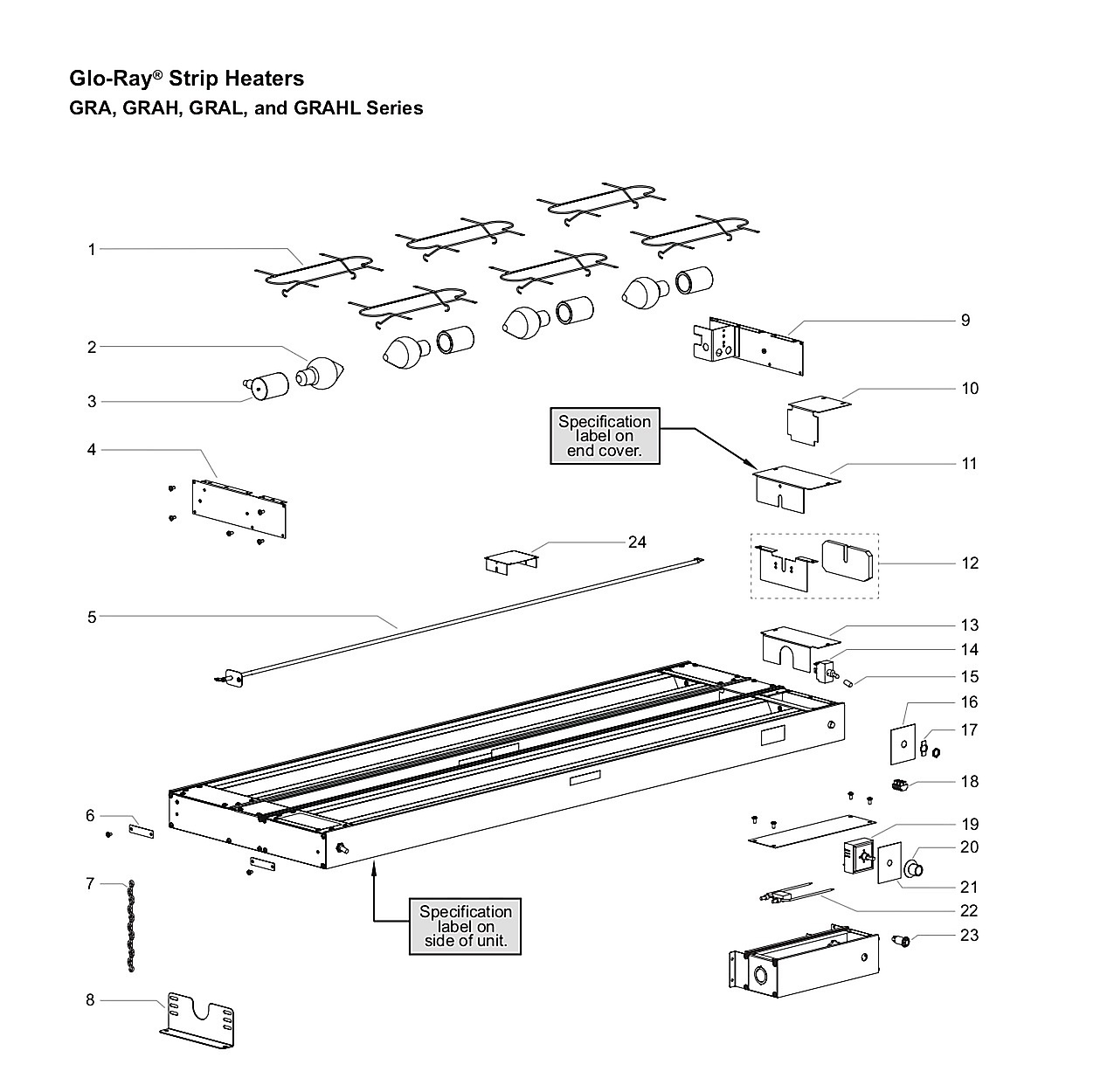 Glo-Ray Strip Heaters