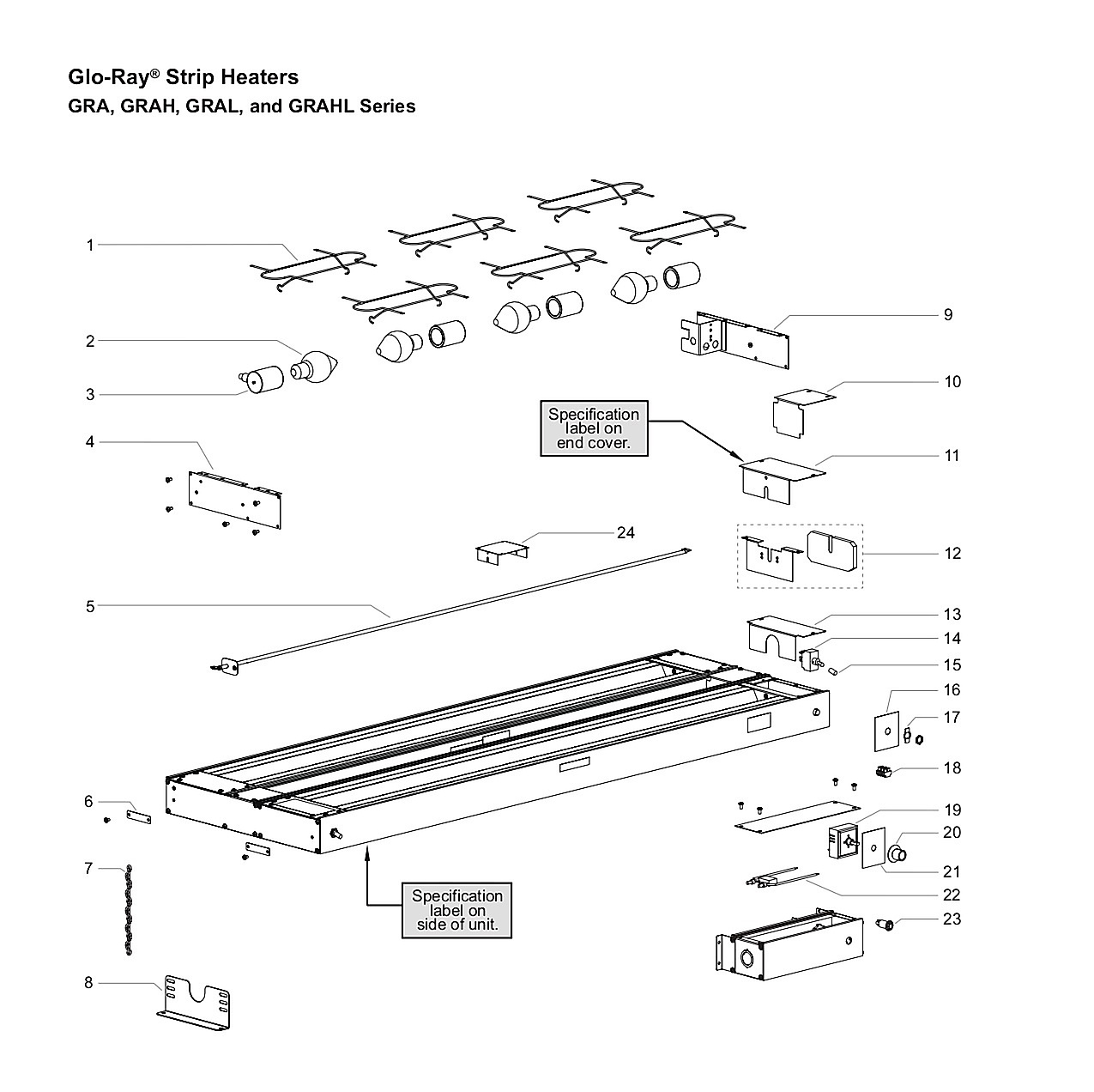 Glo-Ray Strip Heaters