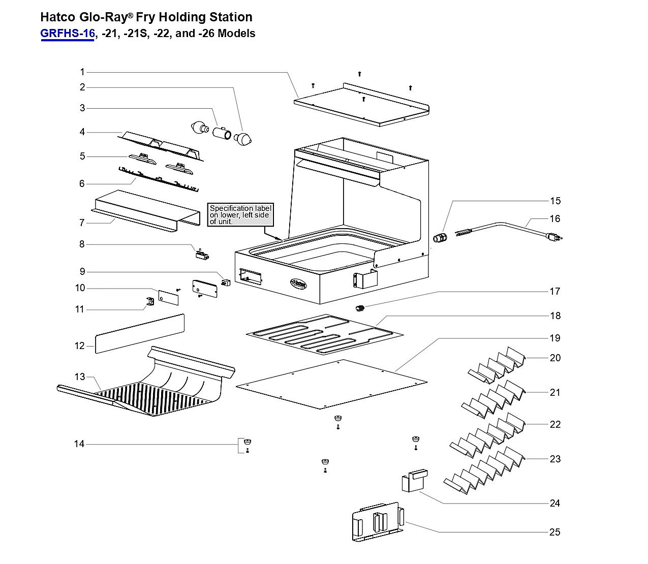 Hatco Glo-Ray Fry Holding Station