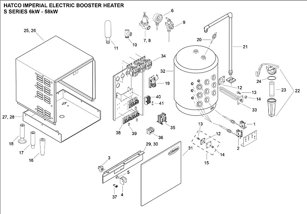 Hatco Imperial Electric Booster Heater S Series 6Kw - 58Kw