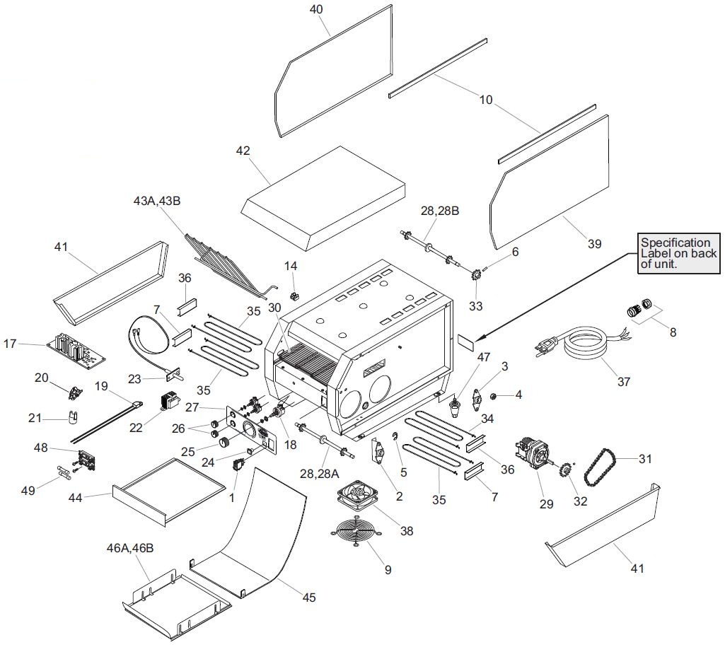 TQ-800BA Parts List