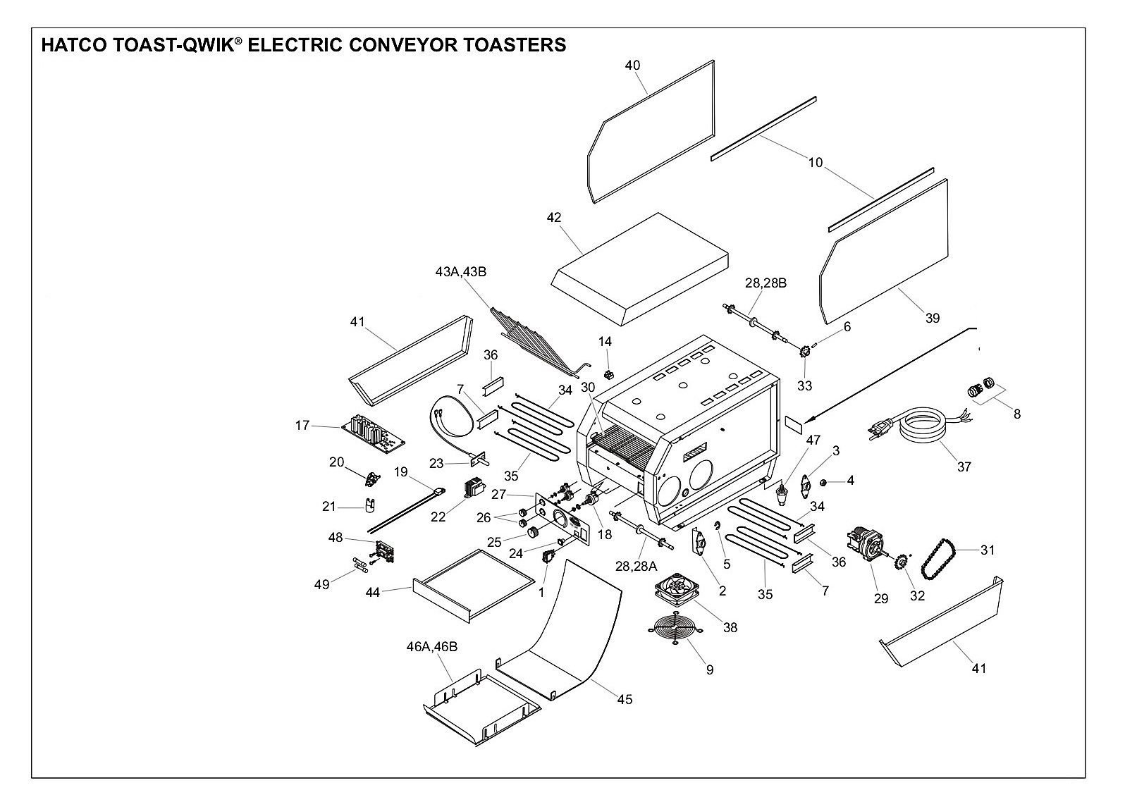 HATCO TOAST-QWIK� ELECTRIC CONVEYOR TOASTERS