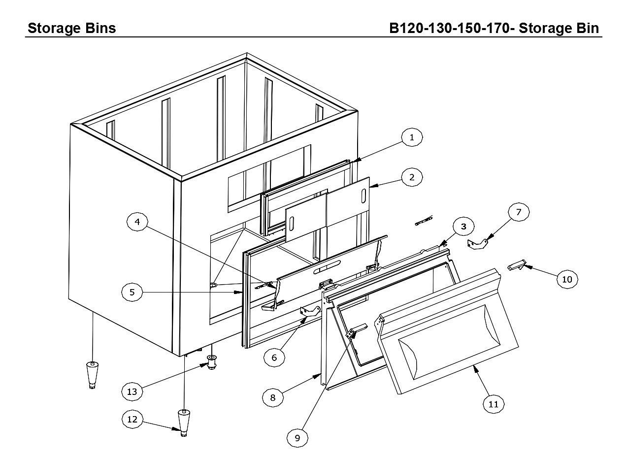 B120-130-150-170- Storage Bin