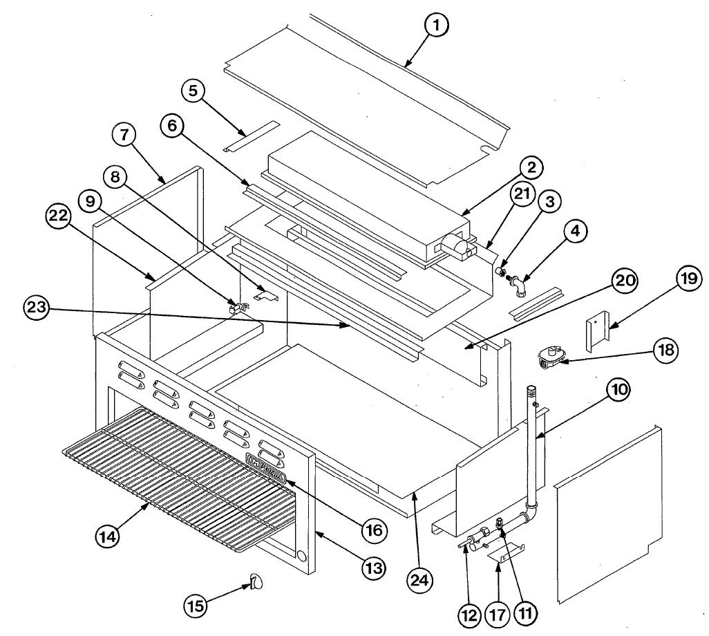 ICMA 24Cheesemelter Parts List