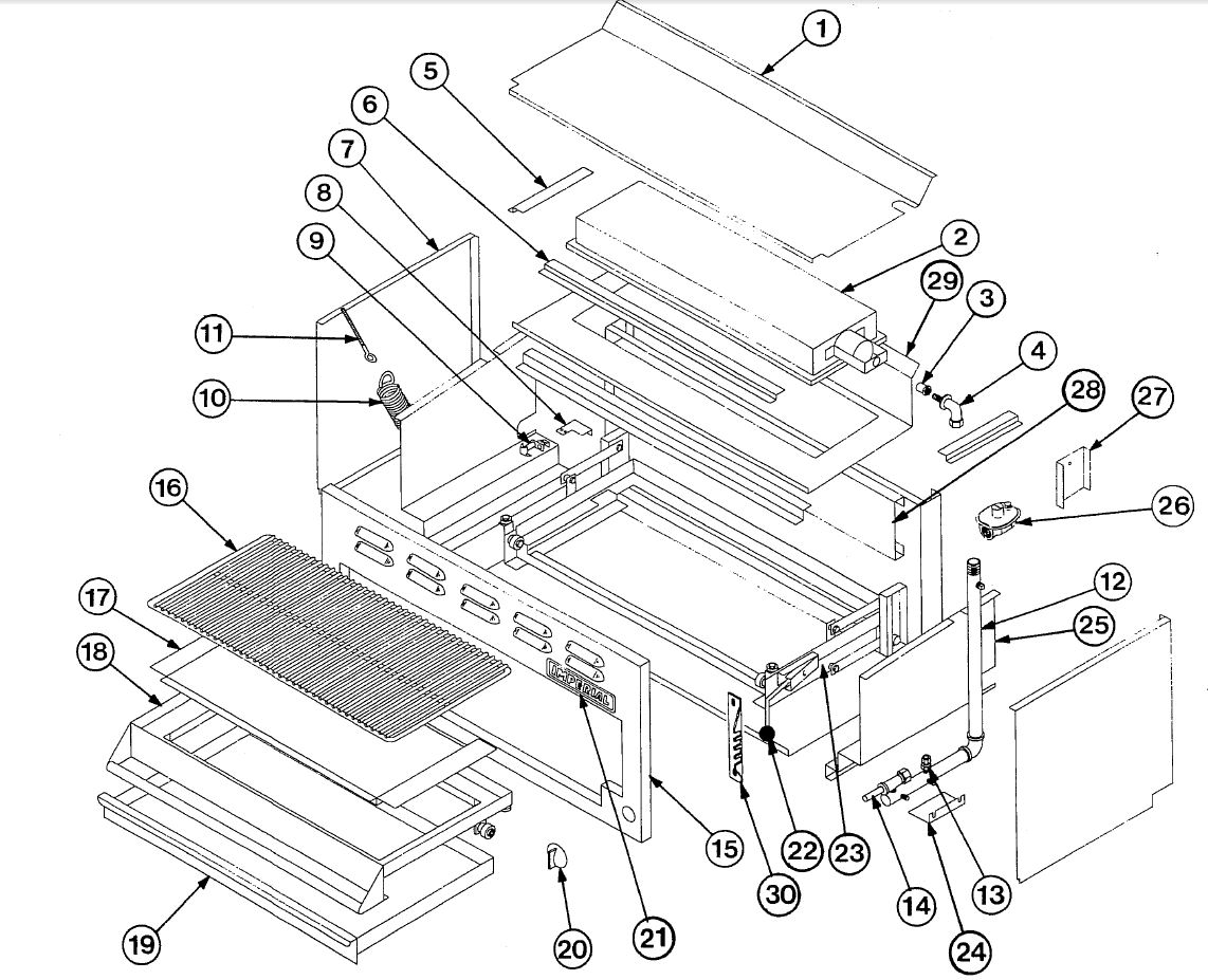 ISB 24 Salamander Broiler Parts List