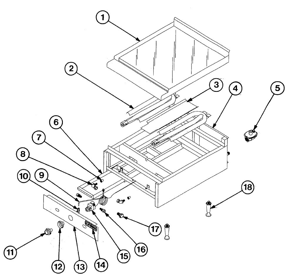 ITG 24 Thermo Controlled Griddle Parts List