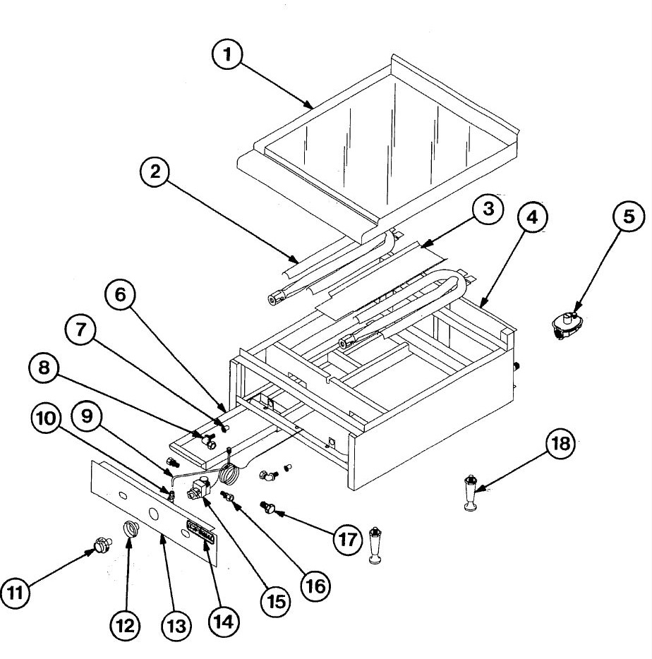 ITGA 24 Thermo Controlled Griddle Parts List