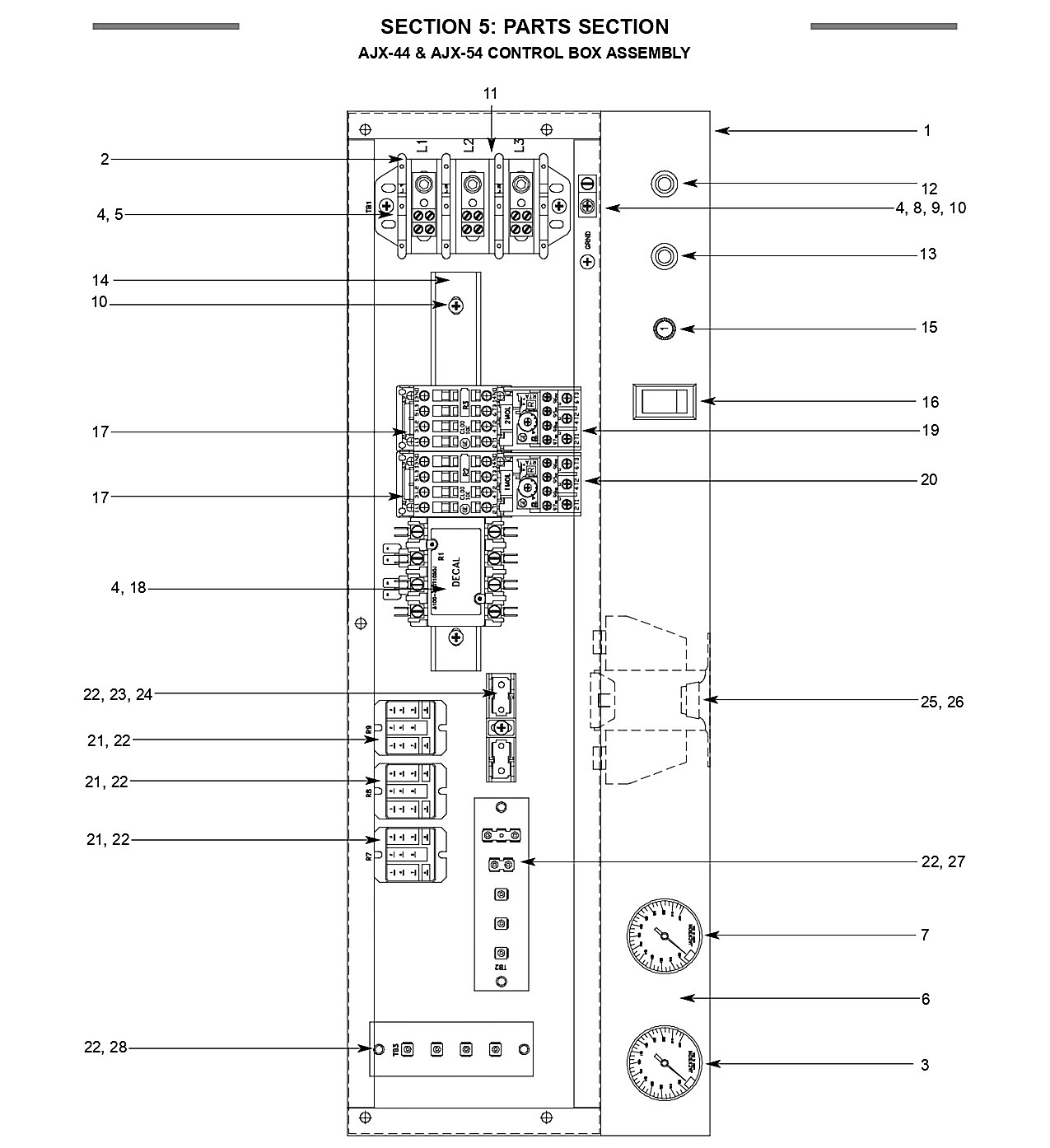 AJX-44 & AJX-54 CONTROL BOX ASSEMBLY