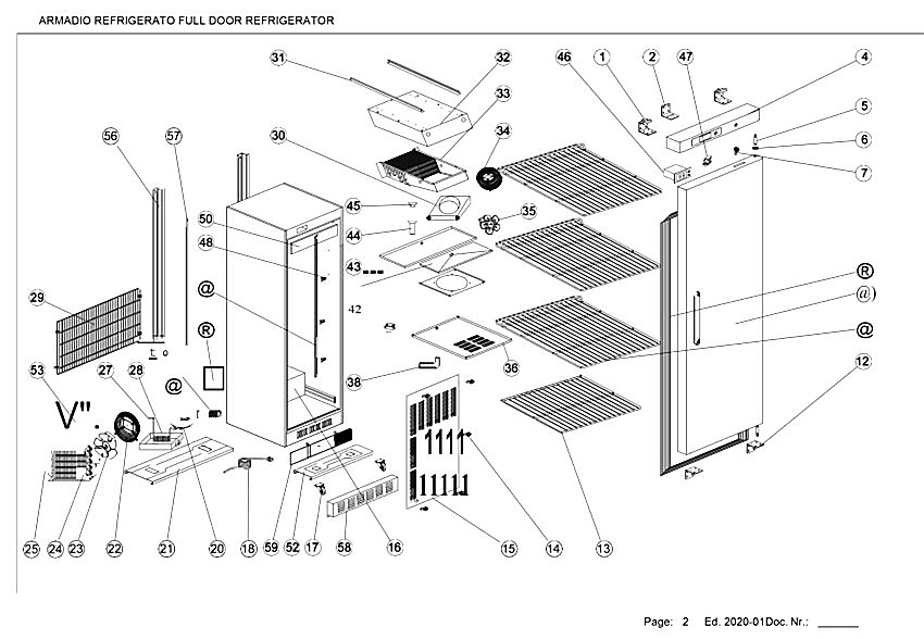 Armadio Refrigerato Full Door Refrigerator