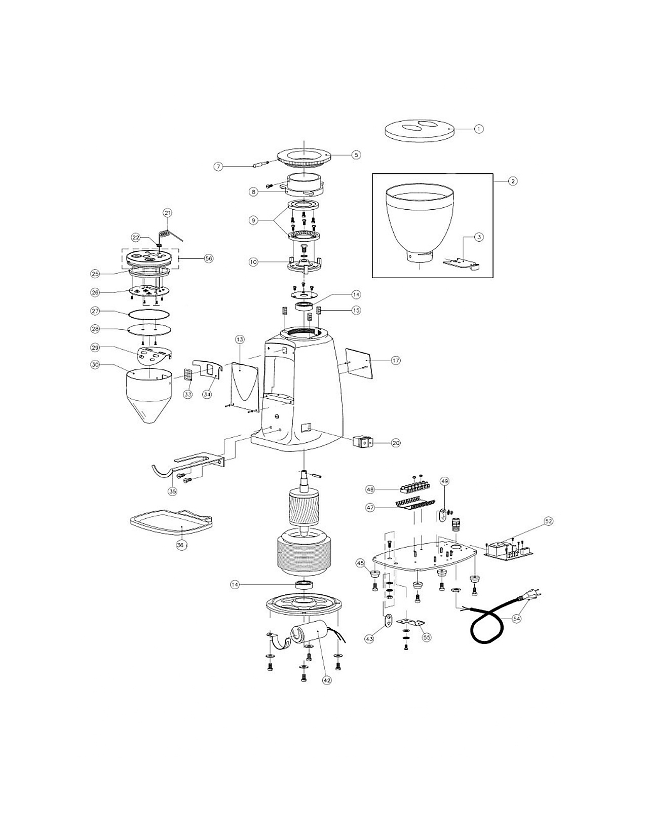 Mini Electronic Mod.A Exploded View