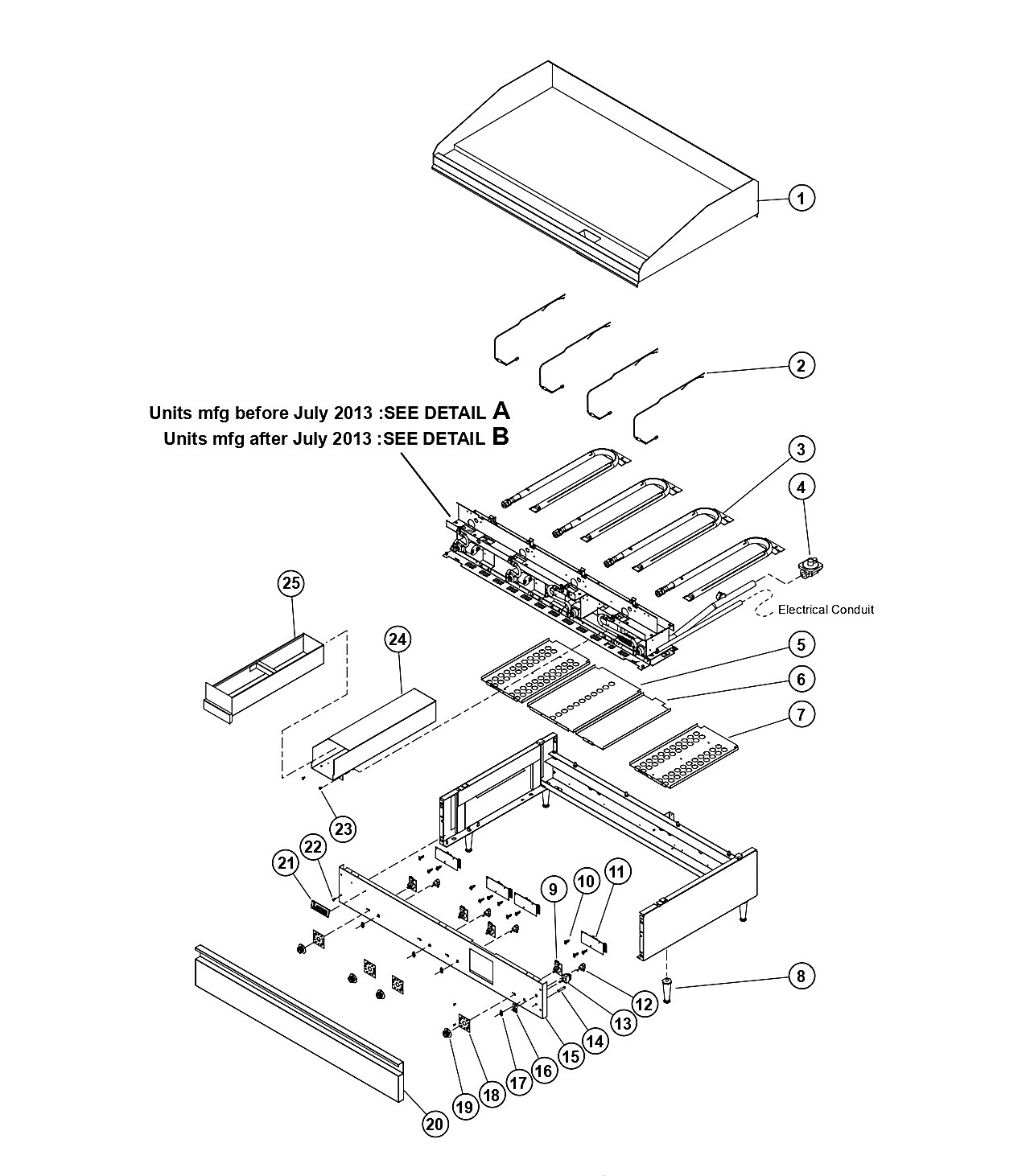 Model No: 248S-LP, 248S-NAT, 248S-NATSC, 248SHG-NAT, 248SHE-NAT Selectronic Gas Griddle