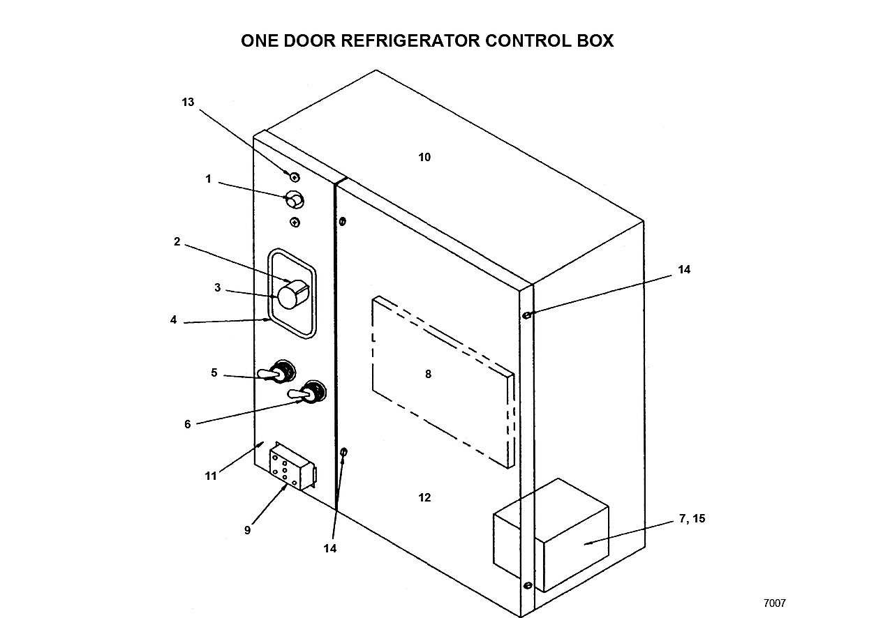 ONE DOOR REFRIGERATOR CONTROL BOX