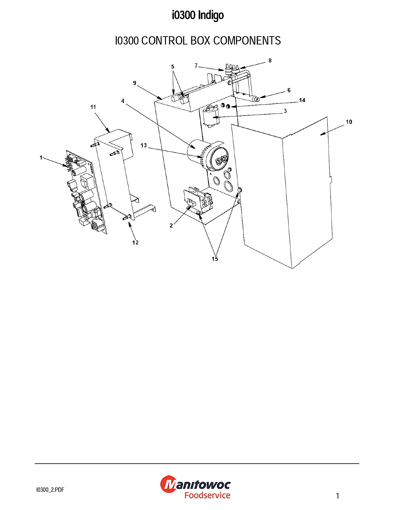 Manitowoc Ice I0300 Control Box Components