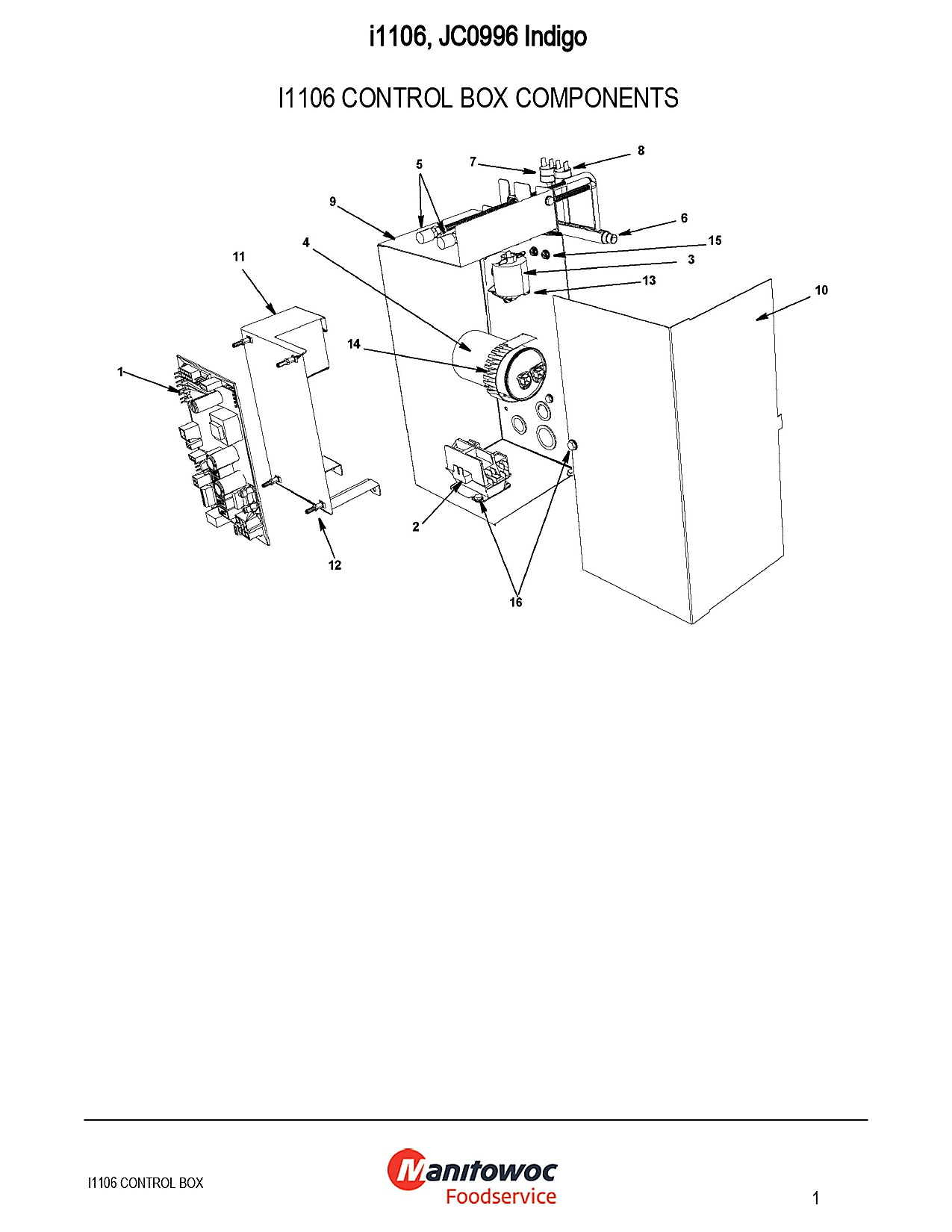 I1106 CONTROL BOX COMPONENTS