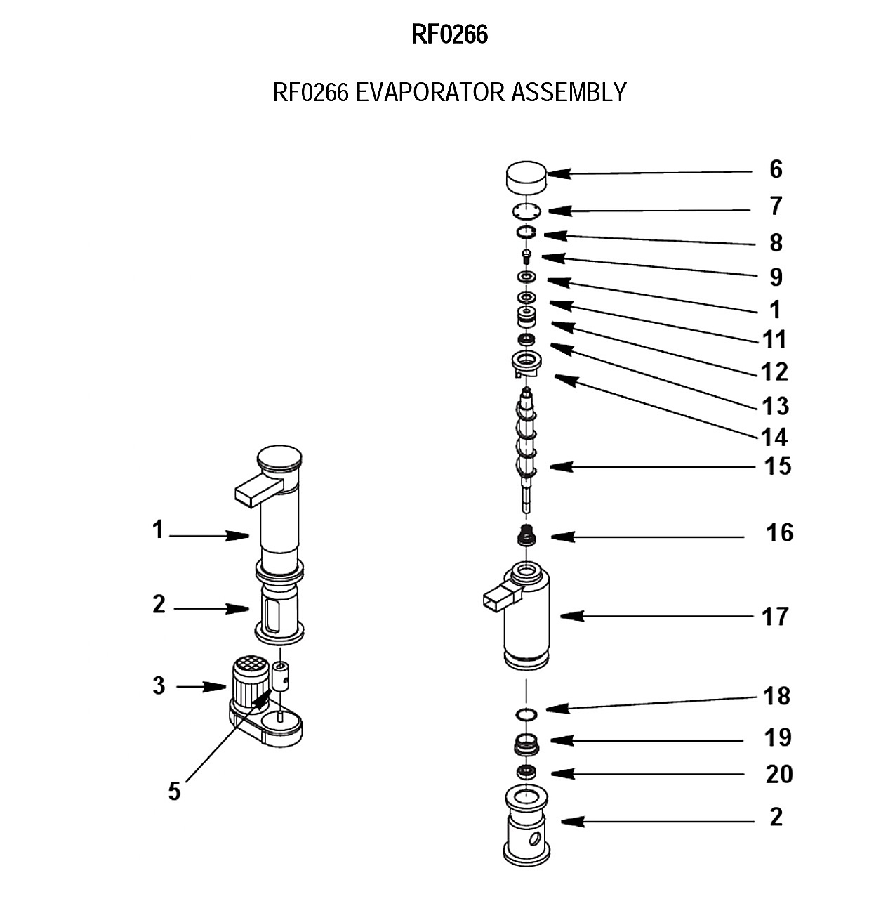 RF0266 EVAPORATOR ASSEMBLY