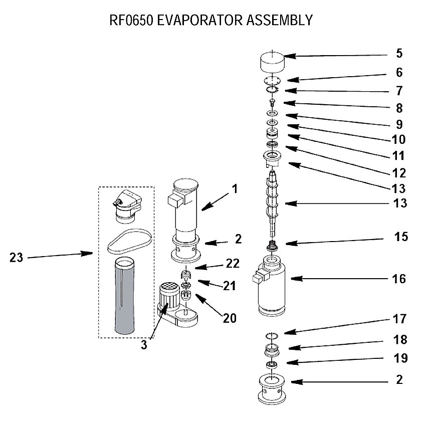 RF0650 Evaporator Assembly