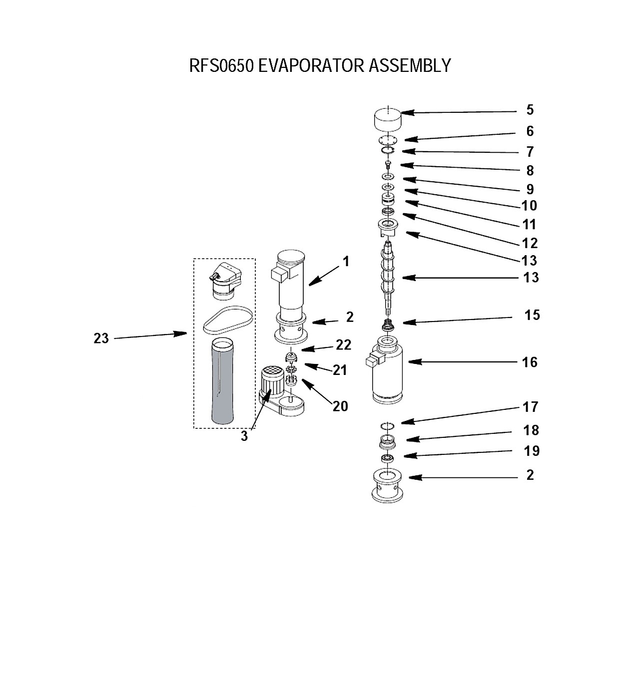 EVAPORATOR ASSEMBLY