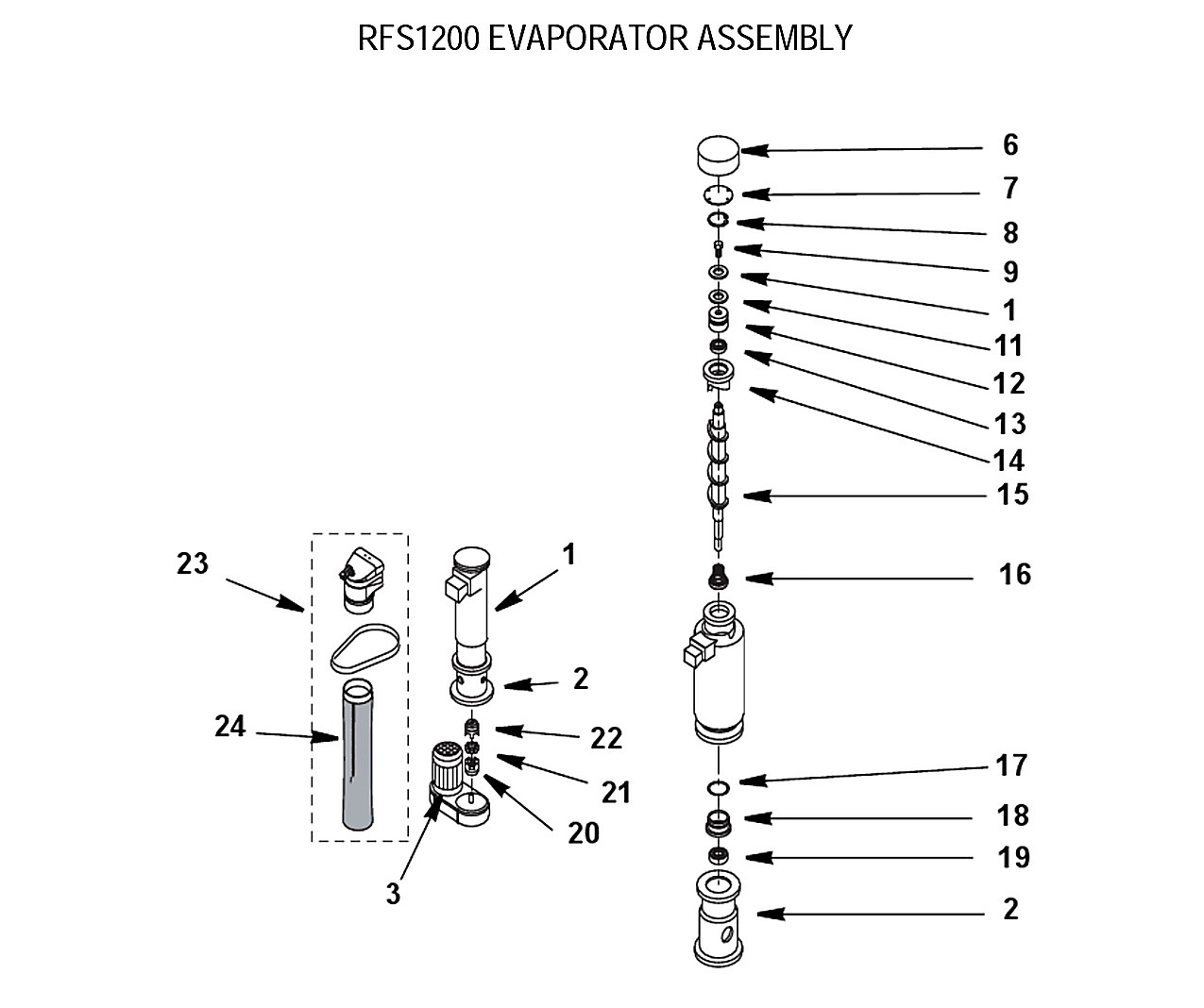 RFS1200 EVAPORATOR ASSEMBLY
