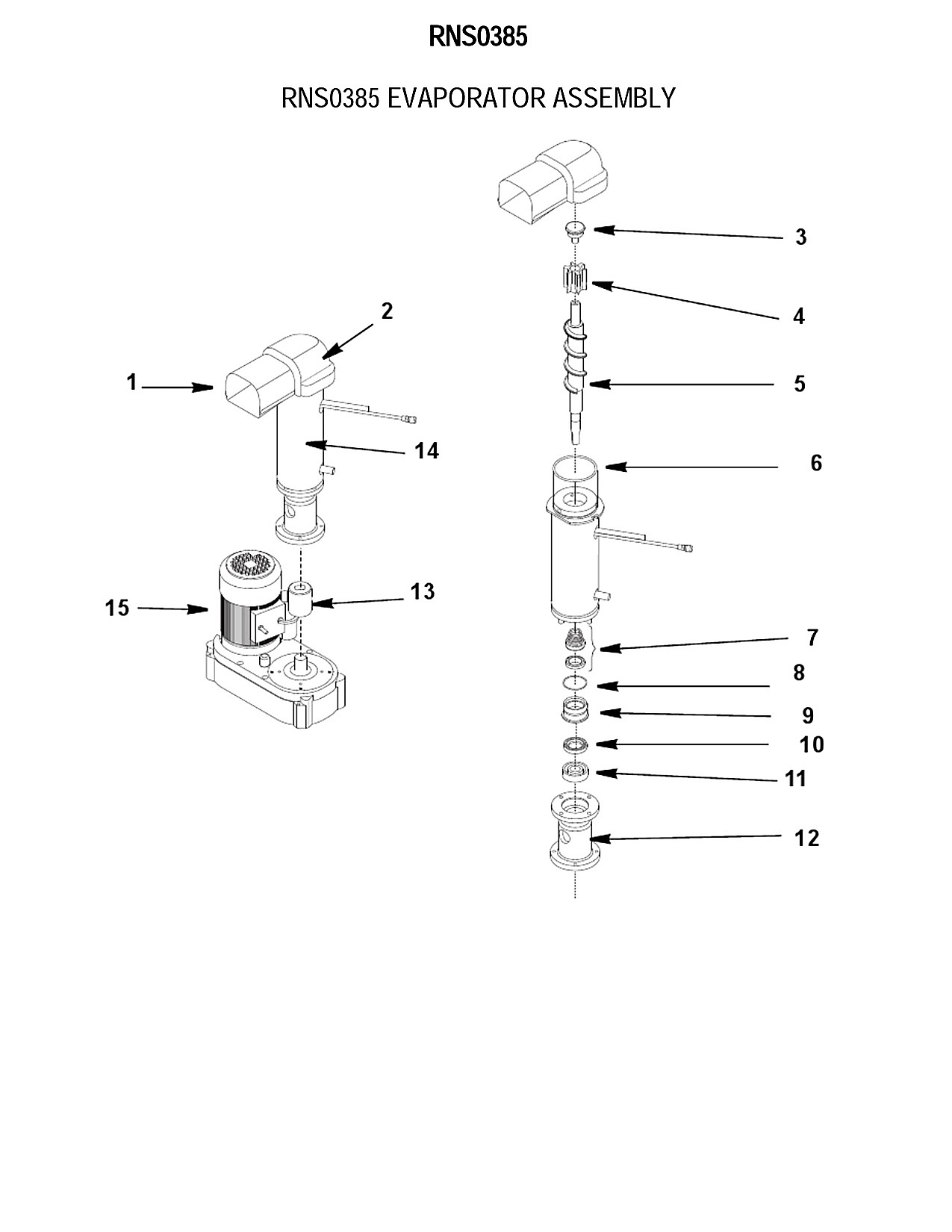 RNS0385 EVAPORATOR ASSEMBLY