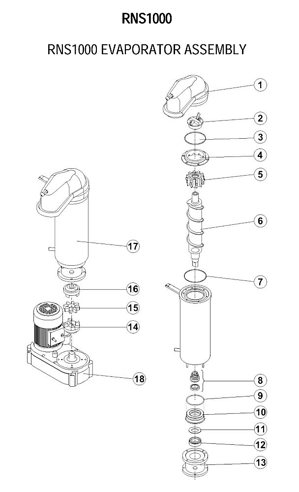 RNS1000 Evaporator Assembly