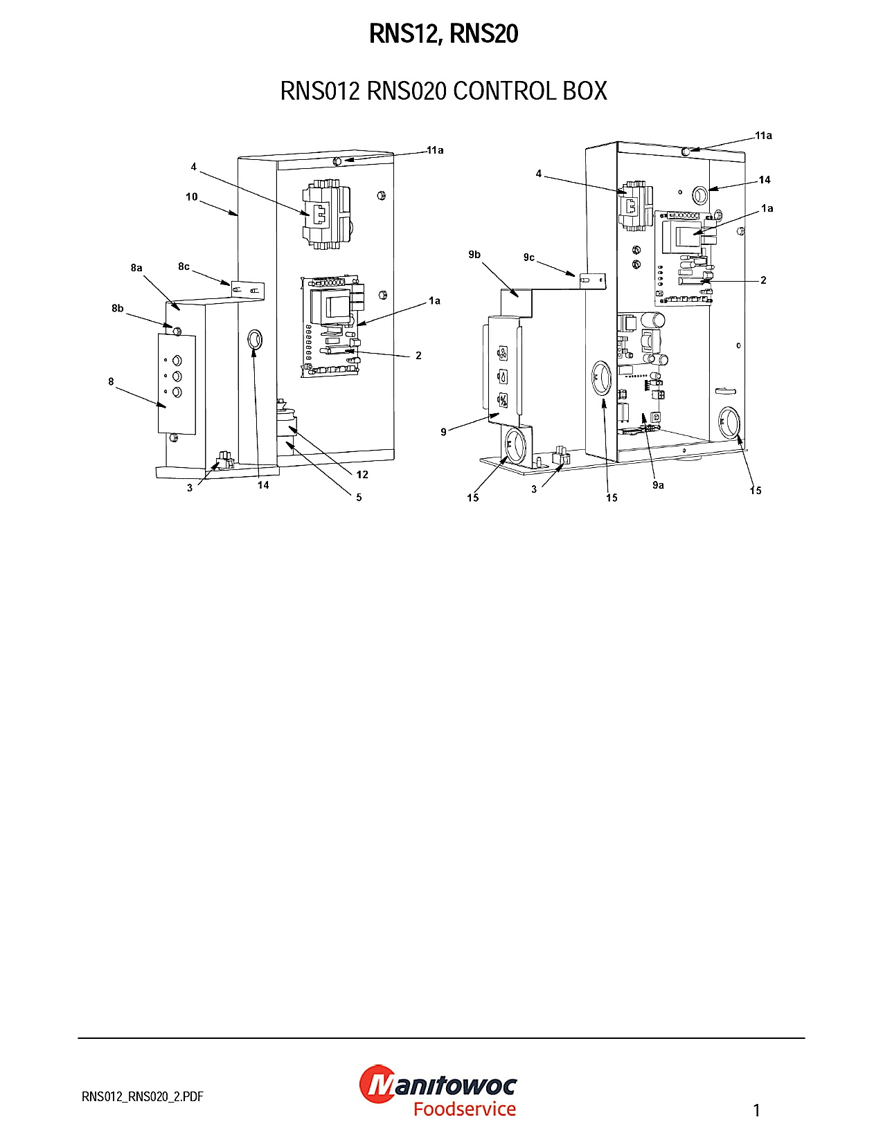 RNS012 RNS020 CONTROL BOX