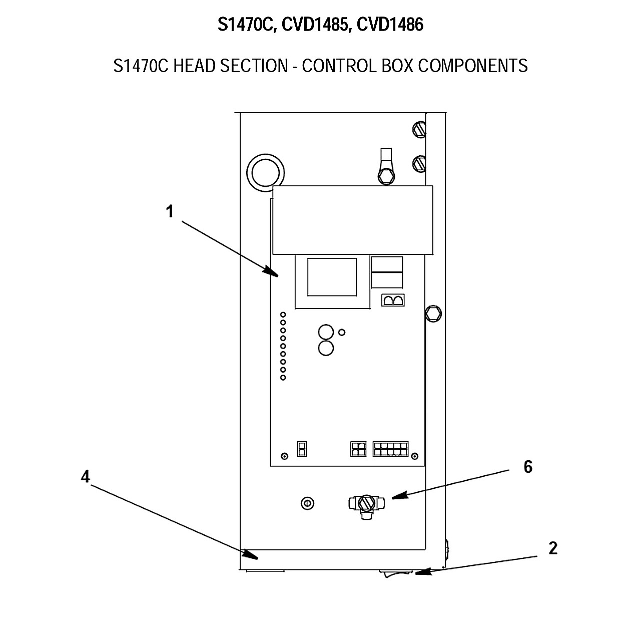 S1470C HEAD SECTION - CONTROL BOX COMPONENTS