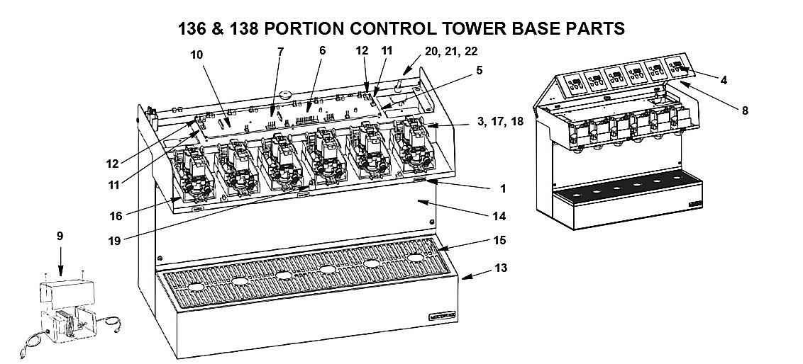 CONTROL TOWER BASE PARTS