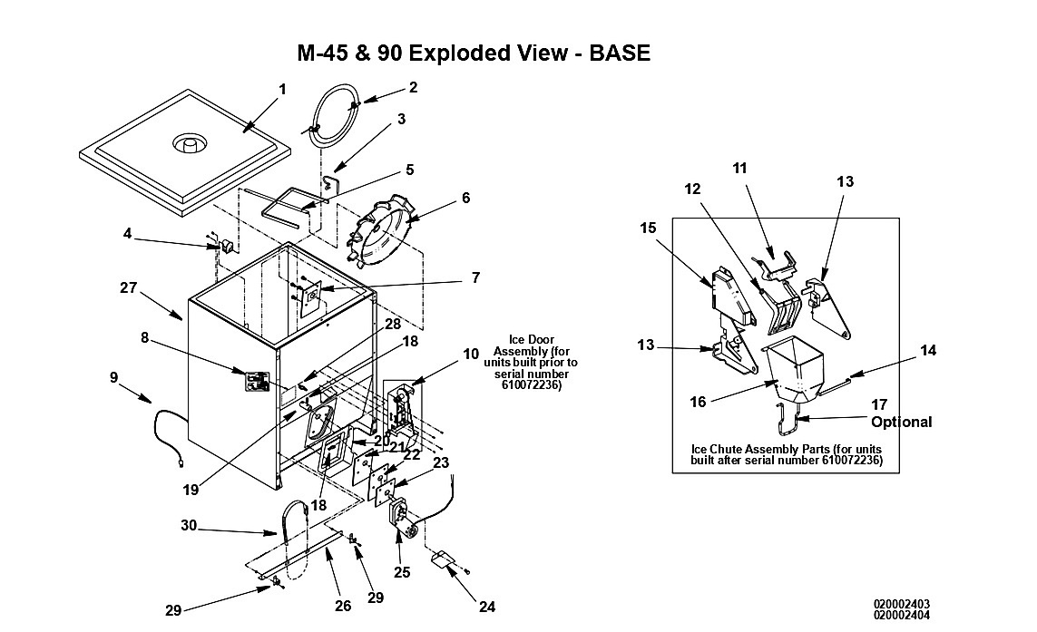 M-45 & 90 Exploded View - BASE