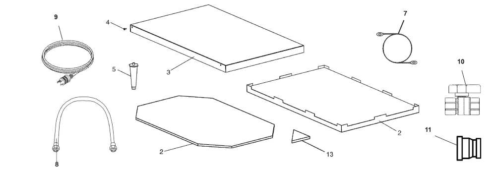 PARTS LIST FOR SERIES PS528 Gas OVEN INSTALLATION KIT Double Stack Oven P/N 63947