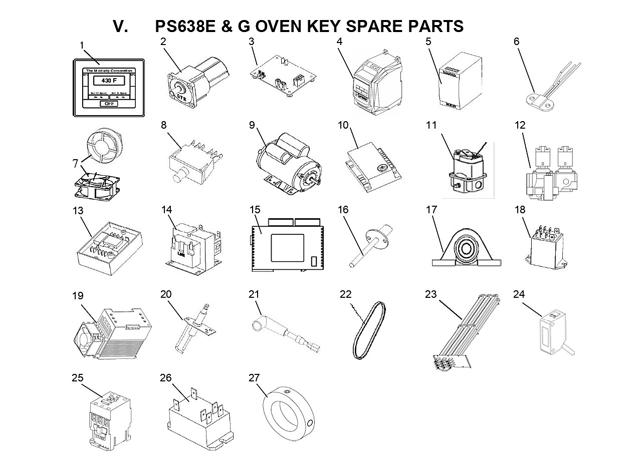 OVEN KEY SPARE PARTS