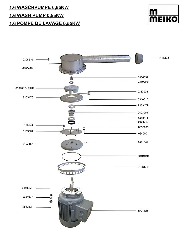 WASH PUMP 0,55KW