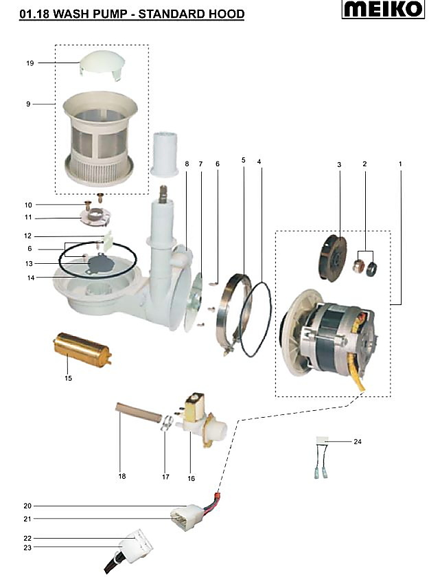 Wash Pump - Standard Hood