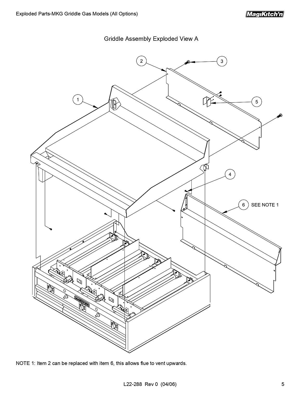 Griddle Assembly Exploded View A