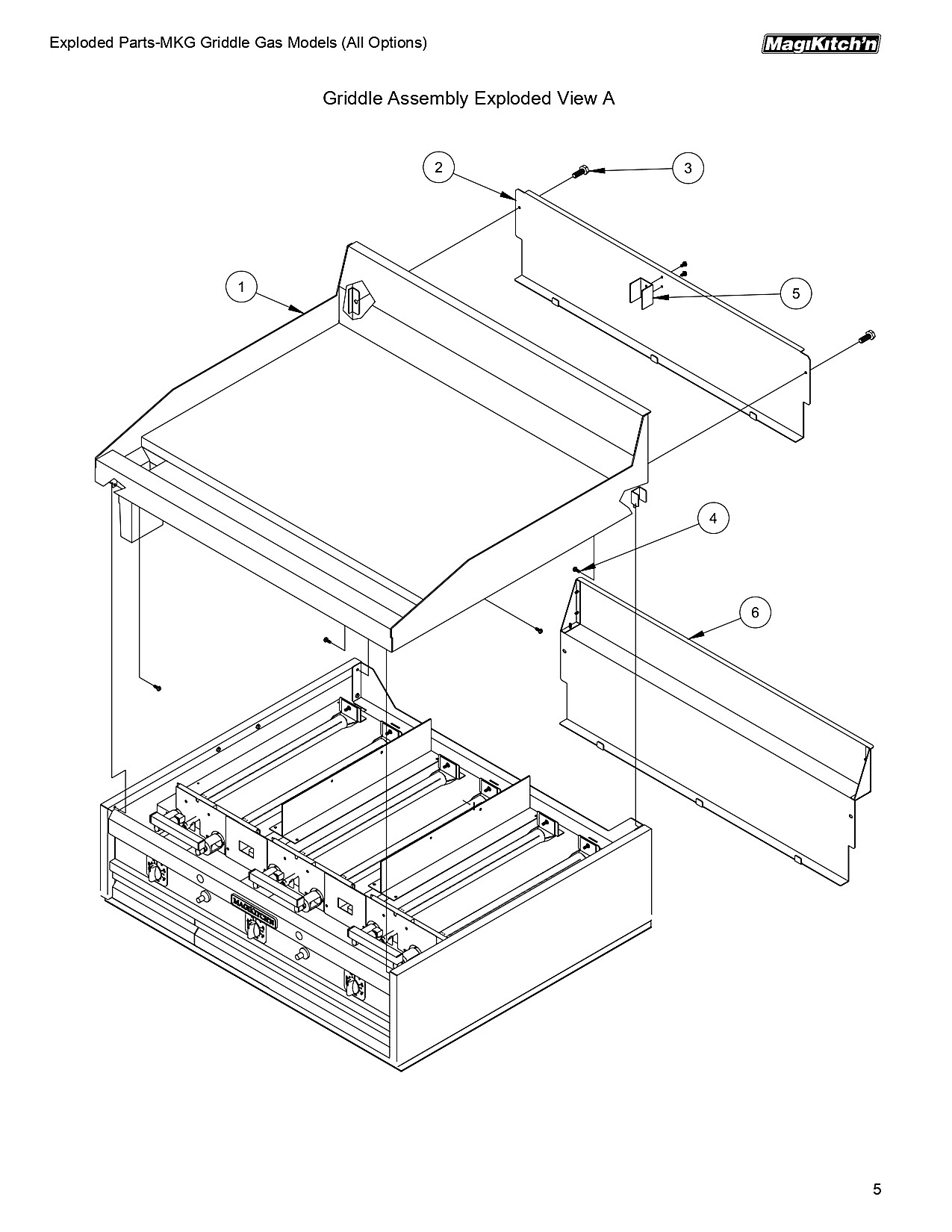 Griddle Assembly Exploded View A