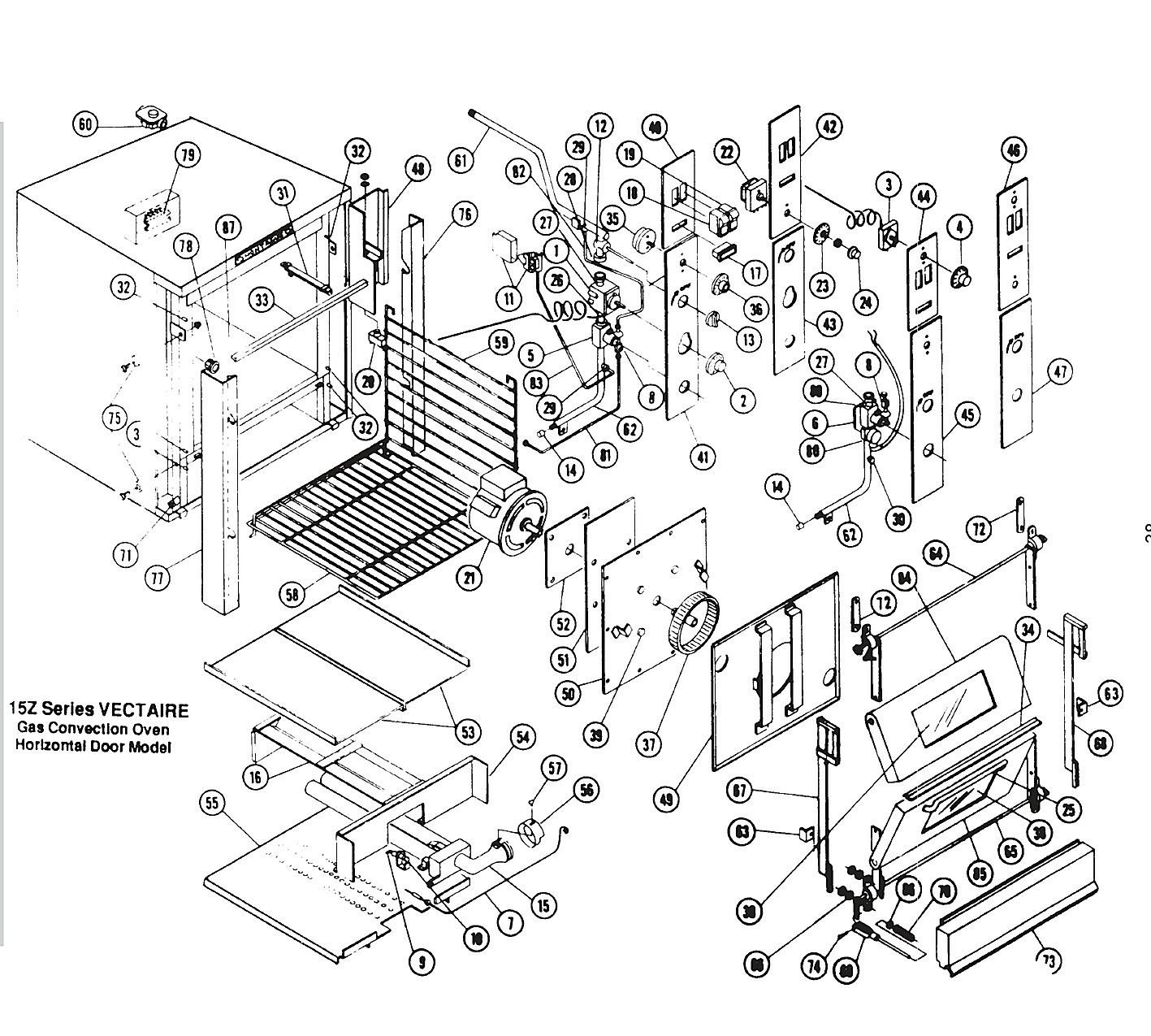 VECTAIRE Gas Convection Oven-Horizontal Door Model