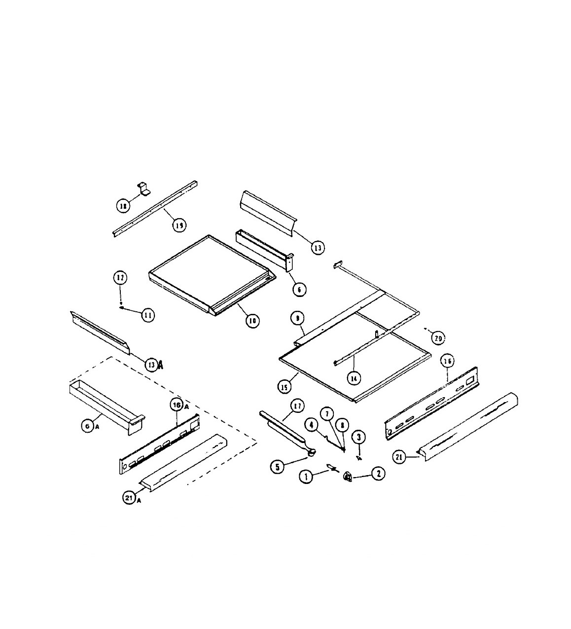 Montaque Frytop Section, Manual Control-Exploded View-1