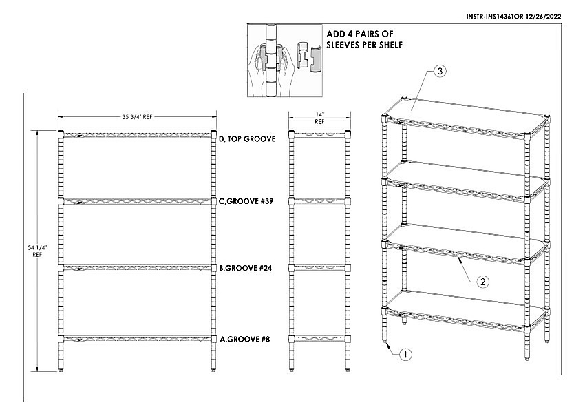 4-TIER SHELVING UNIT
