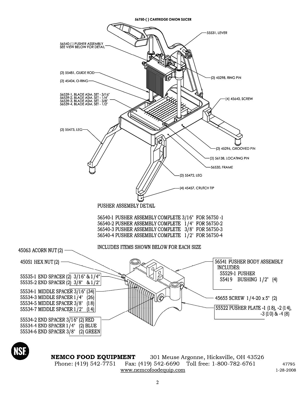 cartridge onion slicer