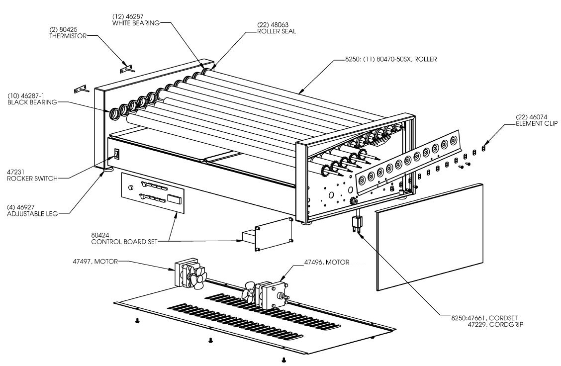 8250 Parts Breakdown