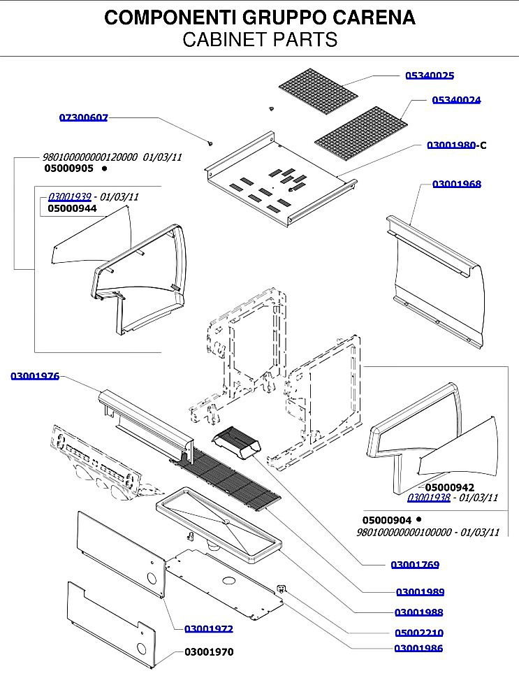 CABINET PARTS