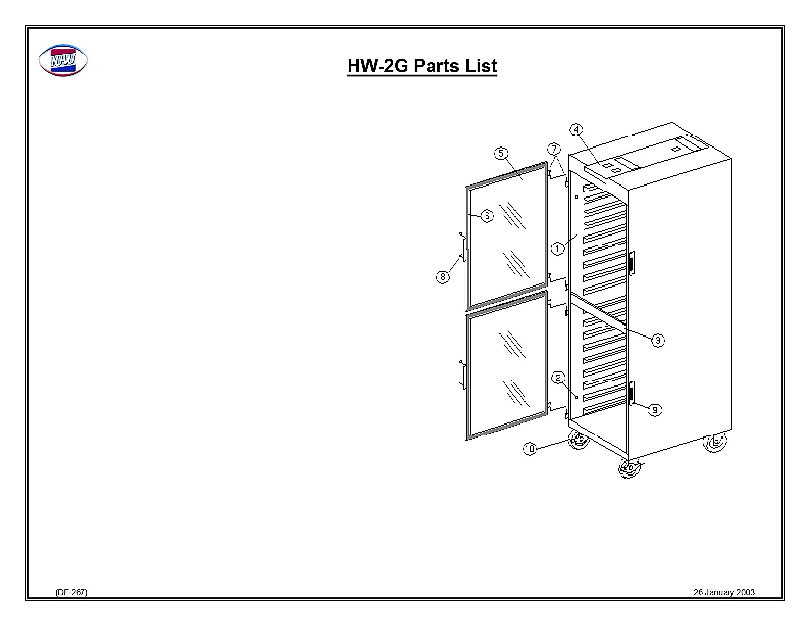 HW-2G Parts List