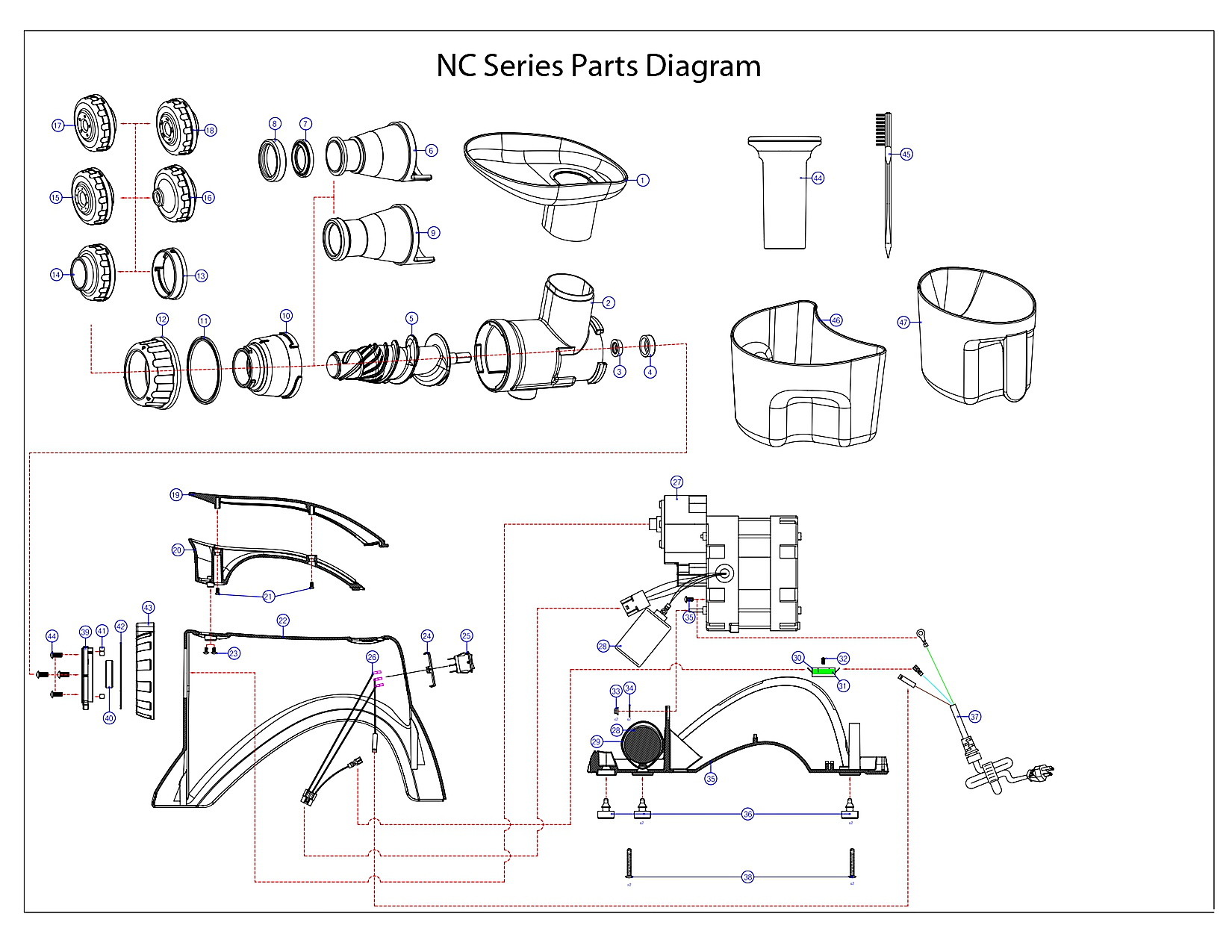 NC Series Parts Diagram
