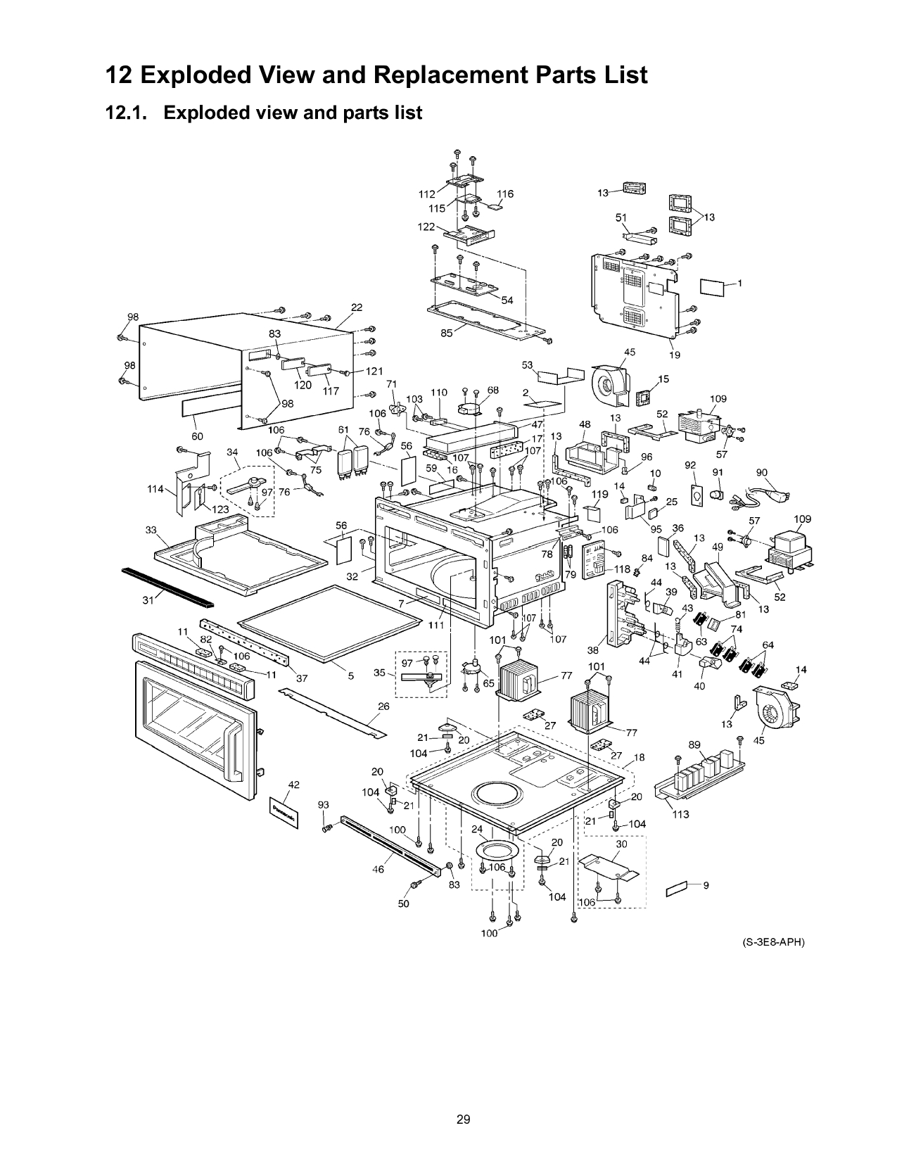 12.1. Exploded view and parts list