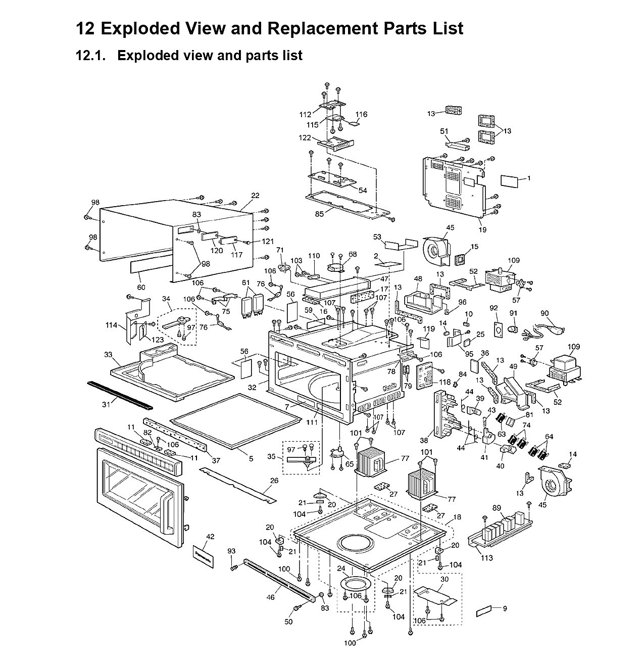 Exploded view and parts list