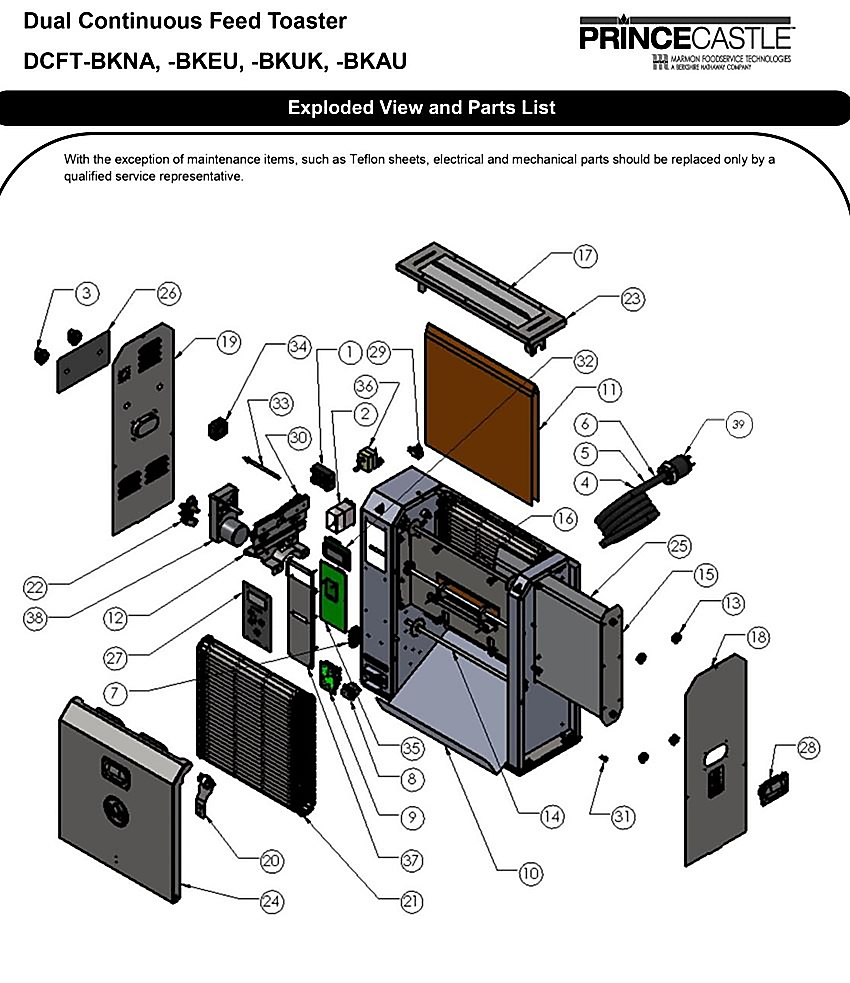 Exploded View and Parts List