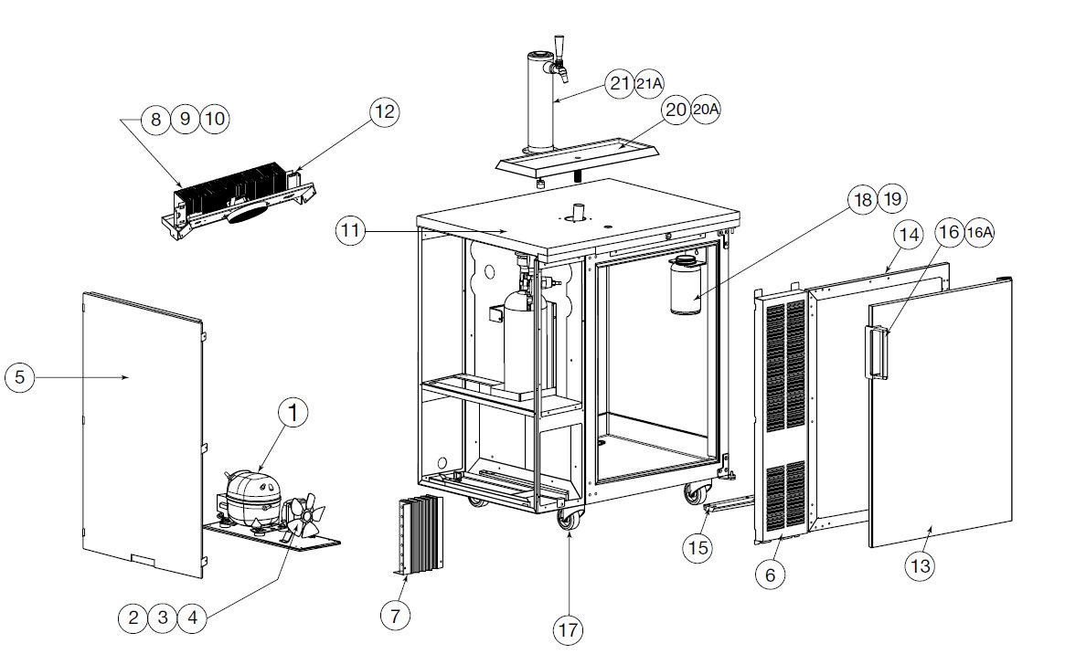 DP32S Single Keg Beer Dispensers