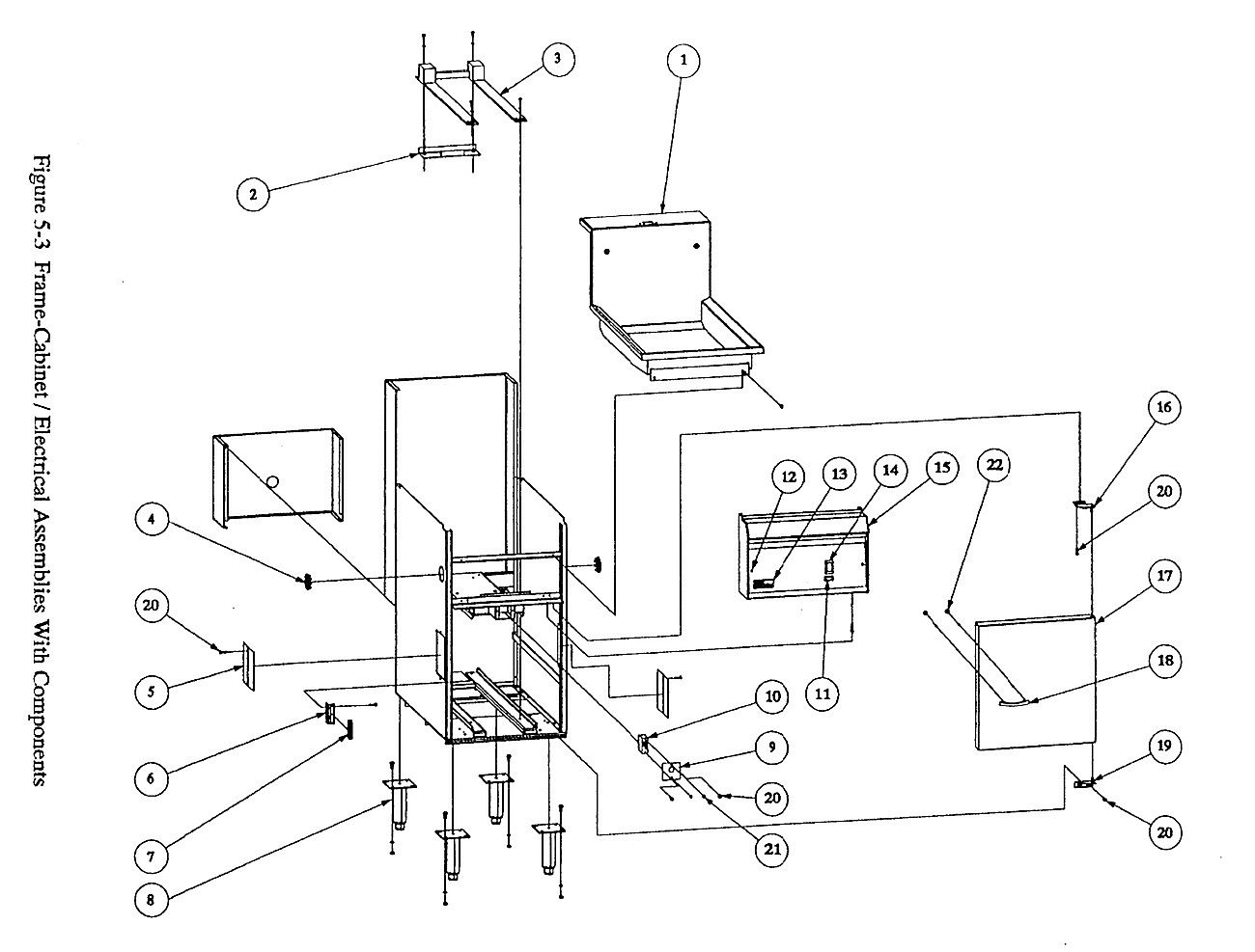 Frame-Cabinet/ Electrical Assemblies With Components